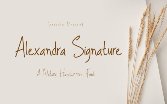 Alexandra Signature Font for Editorial Design