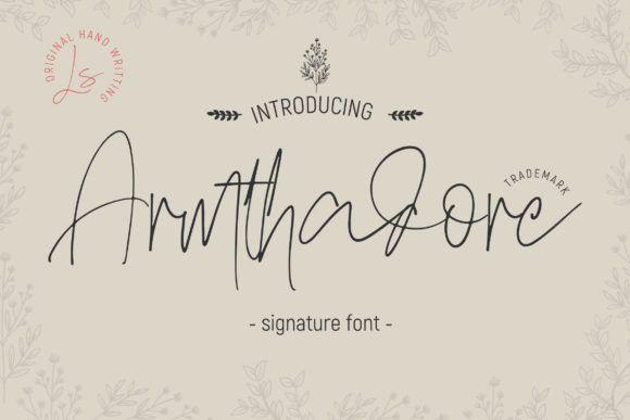 Armthadore: An Elegant Script Handwritten Font for Makers