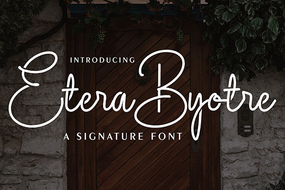Etera Byotre: A Delicate Script Font for Elegant Branding