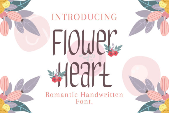 Flower Heart Font for Modern Campaign Design