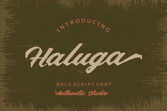 Haluga: The Bold Script Font for Makers