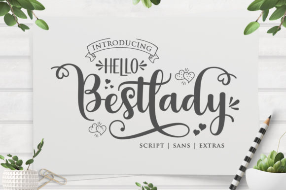 Hello Bestlady Typeface for Editorial Design