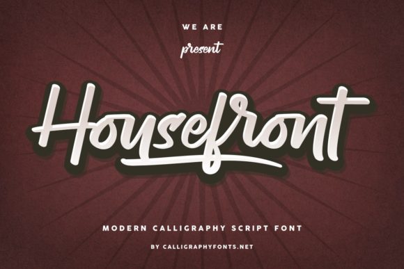 Housefront Font for Handmade Product Branding