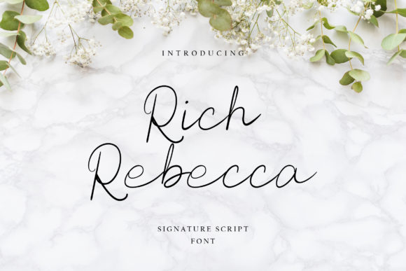 Rich Rebecca: An Elegant Script Font for Editorial Design