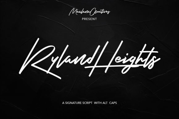 Ryland Heights Font: A Luxurious Script for Designers