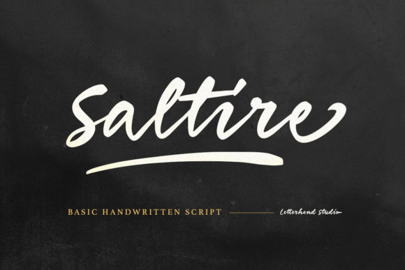 Saltire: A Modern Script Typeface for Editorial Design