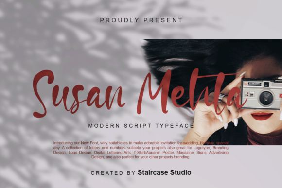 Susan Mehta: A Modern Script Font for Makers