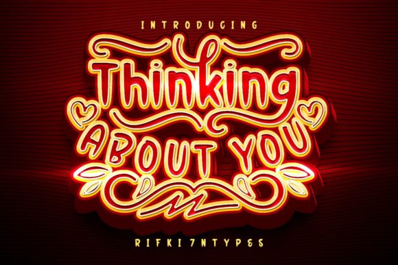 Thinking About You Font for Handmade Creators