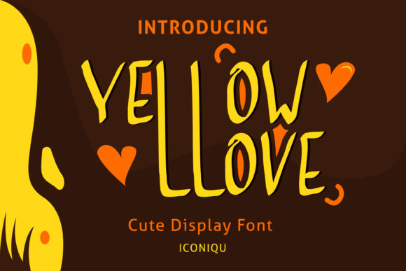 Yellow Love Script Font for Makers